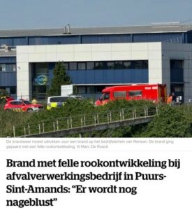 Recyclagesector brandgevaar